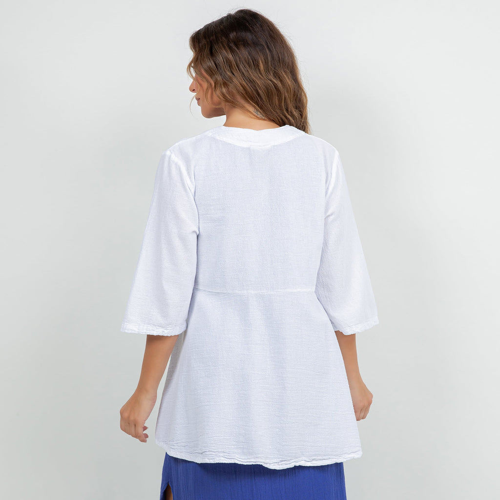 Chinatown Elbow Length Cotton Gauze Jacket - Che Cose Belle