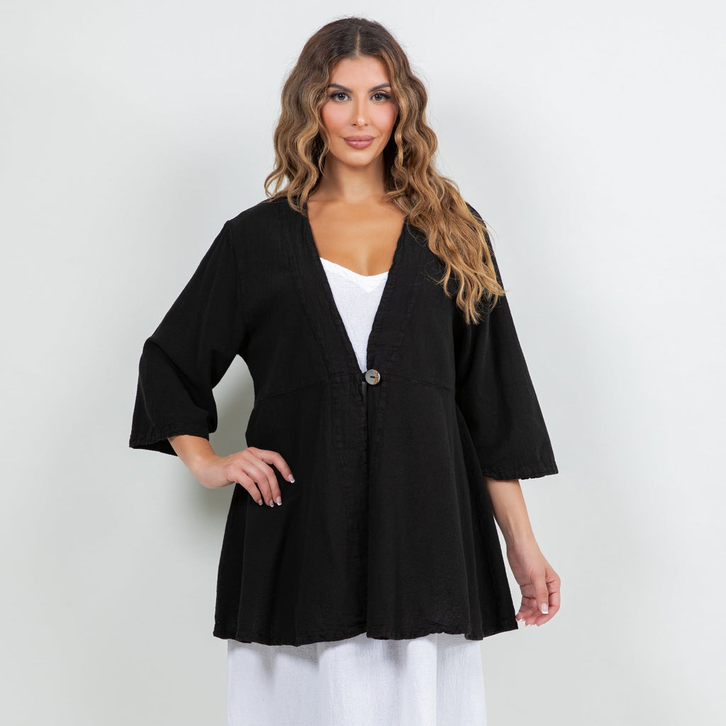Chinatown Elbow Length Cotton Gauze Jacket - Che Cose Belle