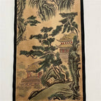 Chinese Ancient Paper Calligraphy Paintings Scrolls Famous Murals Wangyun Attic Pavilion Four Pairs of Artwork Decorations - Che Cose Belle