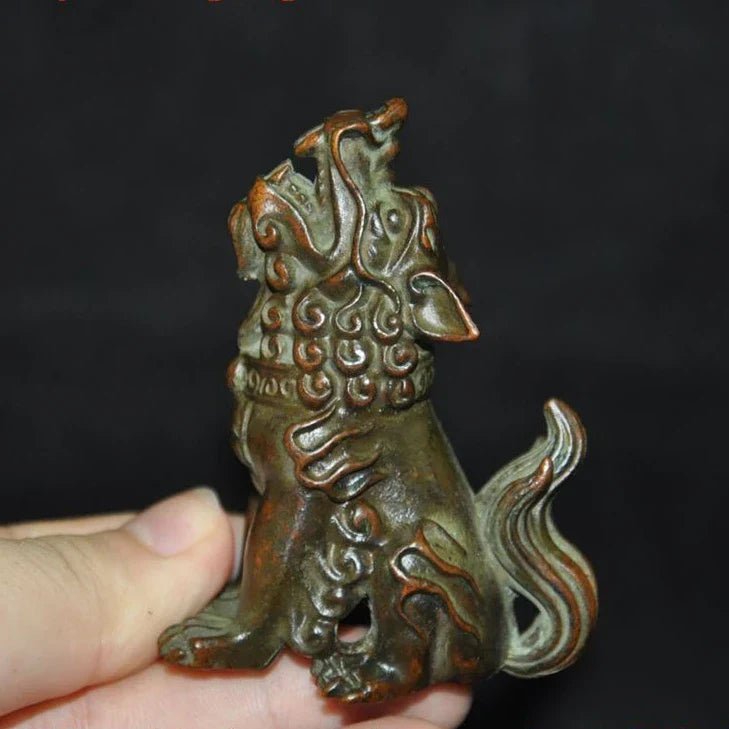 Chinese Bronze Pixiu Wealth Guardian Statue - Che Cose Belle