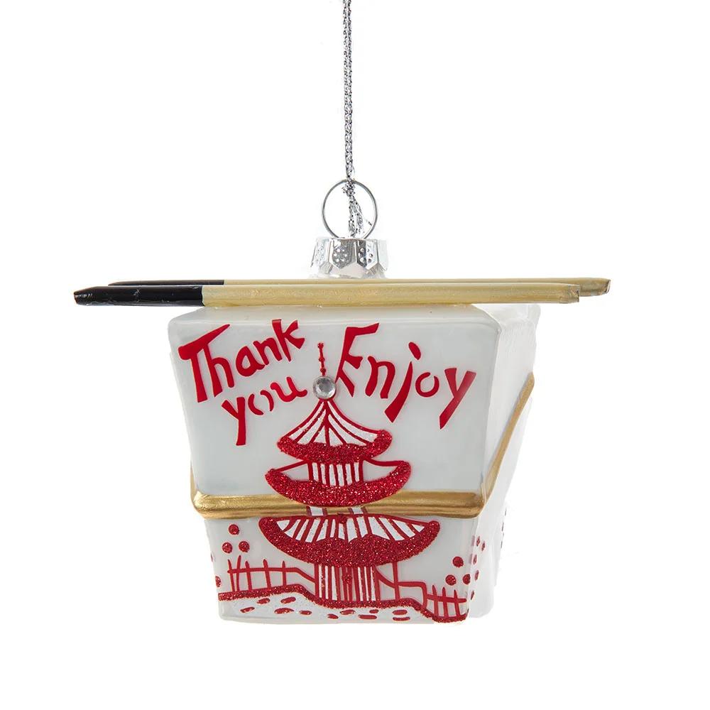 Chinese Take - Out Box Glass Ornament - Che Cose Belle