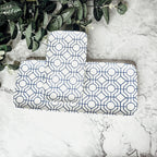 Chinoiserie Blue White Serving Tray Set 4pc Assorted Large and Small