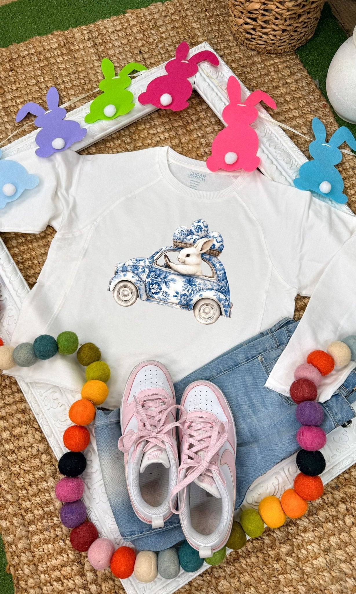 Chinoiserie Doodle Bug Easter Long Sleeve Edgy Graphic Shirt - Che Cose Belle