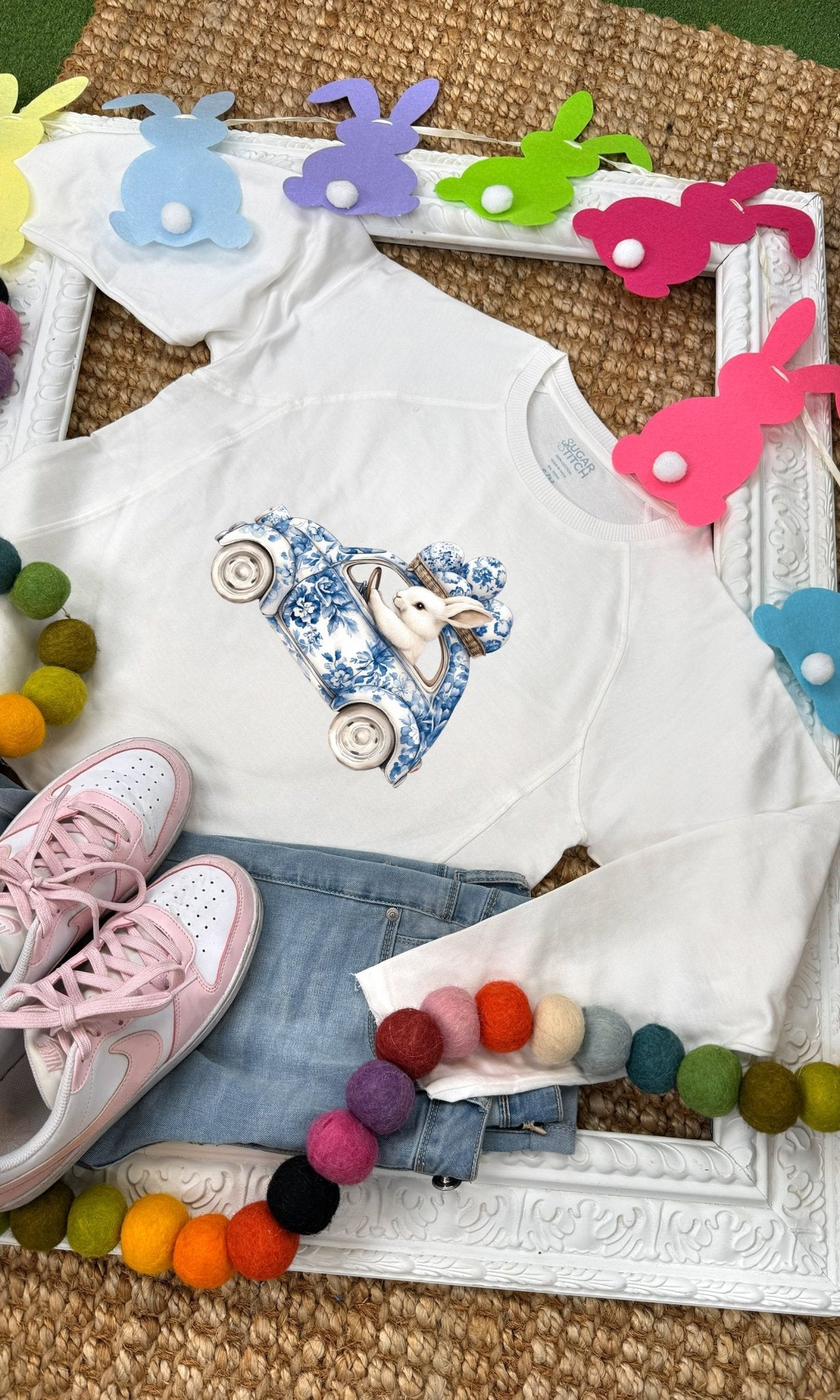 Chinoiserie Doodle Bug Easter Long Sleeve Edgy Graphic Shirt - Che Cose Belle
