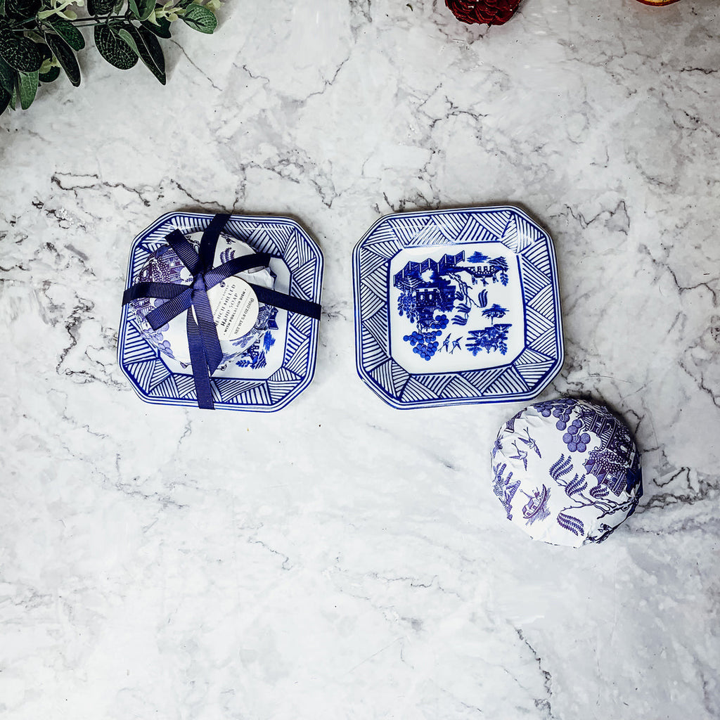 Chinoiserie Soap And Trinket Dish Set - Decorative Ceramic Soap Tray Gift