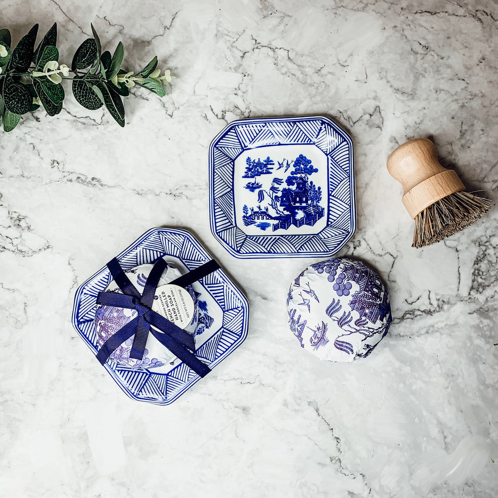 Chinoiserie Soap And Trinket Dish Set - Decorative Ceramic Soap Tray Gift