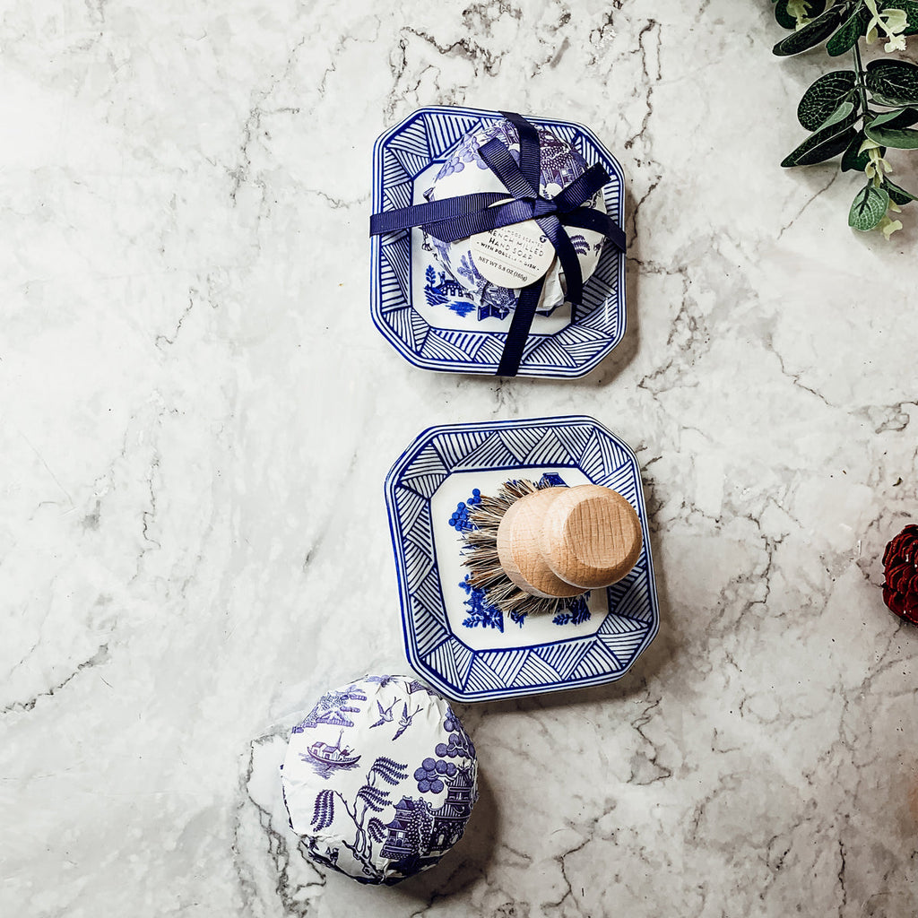 Chinoiserie Soap And Trinket Dish Set - Decorative Ceramic Soap Tray Gift