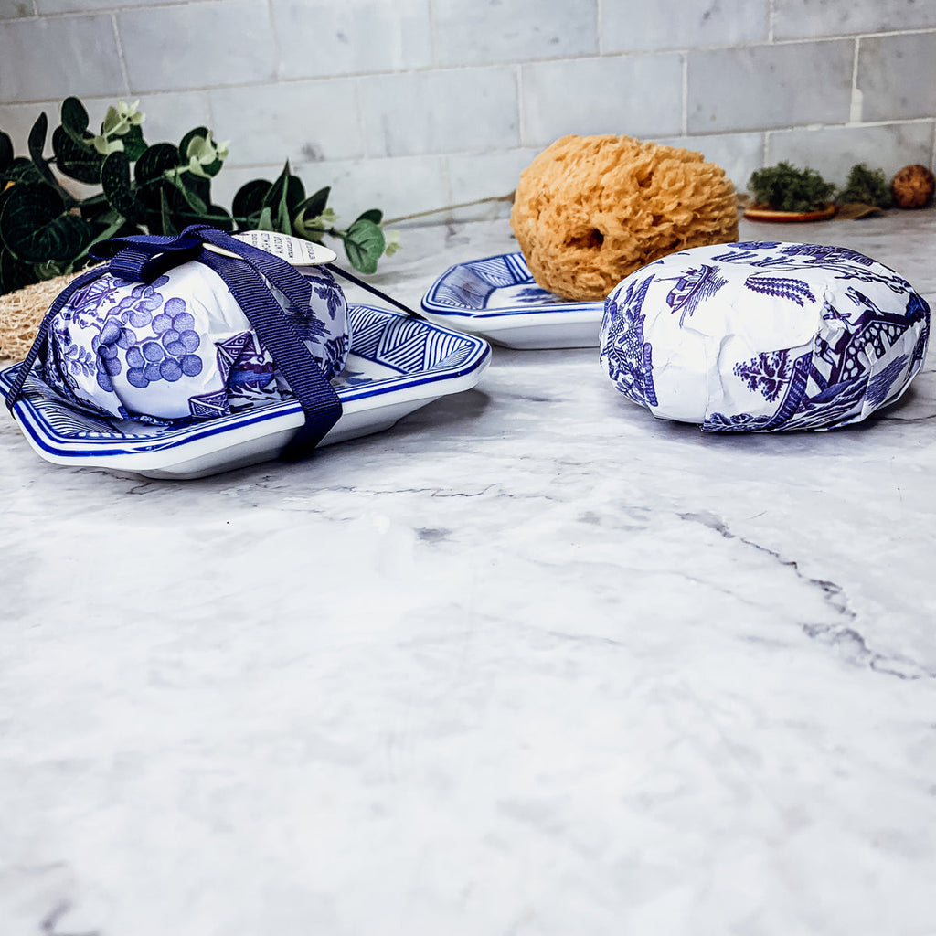 Chinoiserie Soap And Trinket Dish Set - Decorative Ceramic Soap Tray Gift
