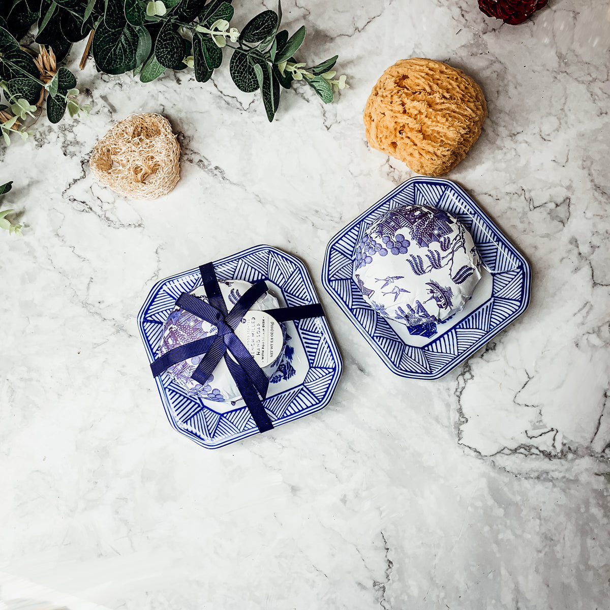 Chinoiserie Soap And Trinket Dish Set - Decorative Ceramic Soap Tray Gift