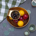Chip and Dip Serving Bowl Gold Brass Tiered Snack, Candy & Salad Bowl - Che Cose Belle