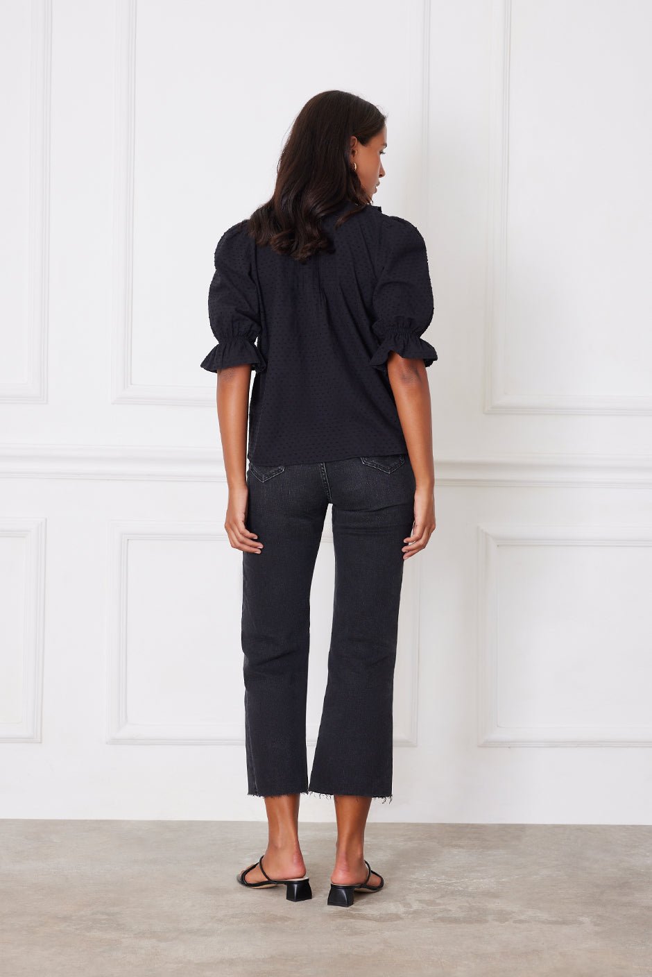Chloe Shirt in Black Solid - Che Cose Belle