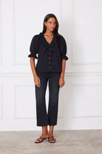Chloe Shirt in Black Solid - Che Cose Belle