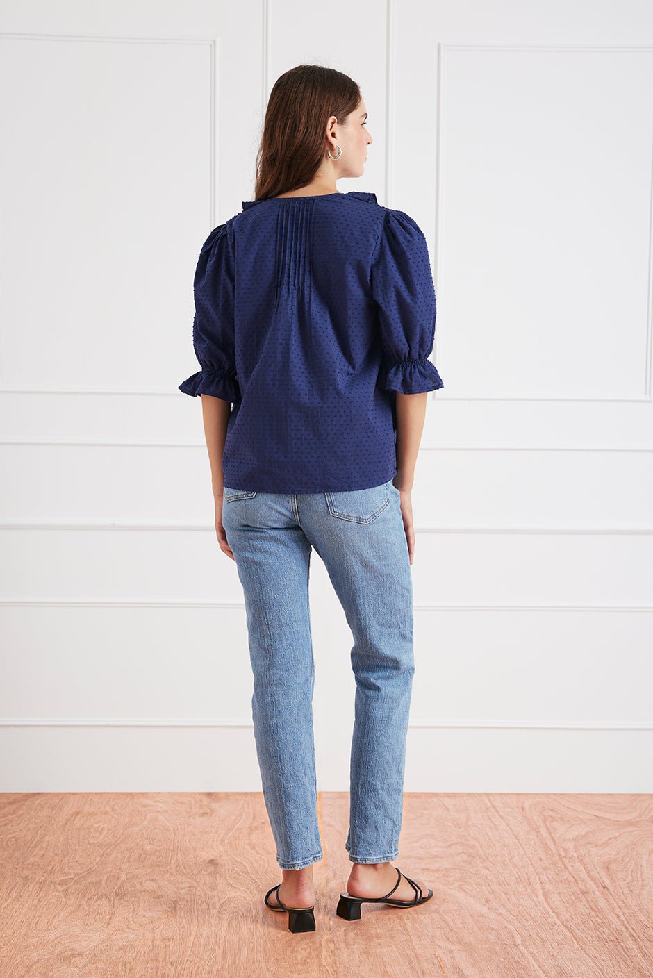 Chloe Shirt in Navy Solid - Che Cose Belle