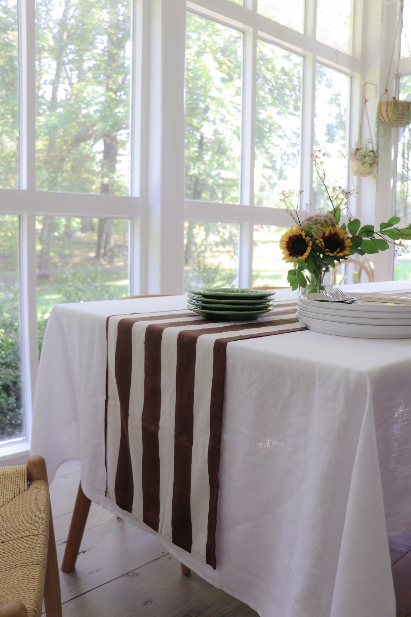 Chocolate Stripe Table Runner - Che Cose Belle