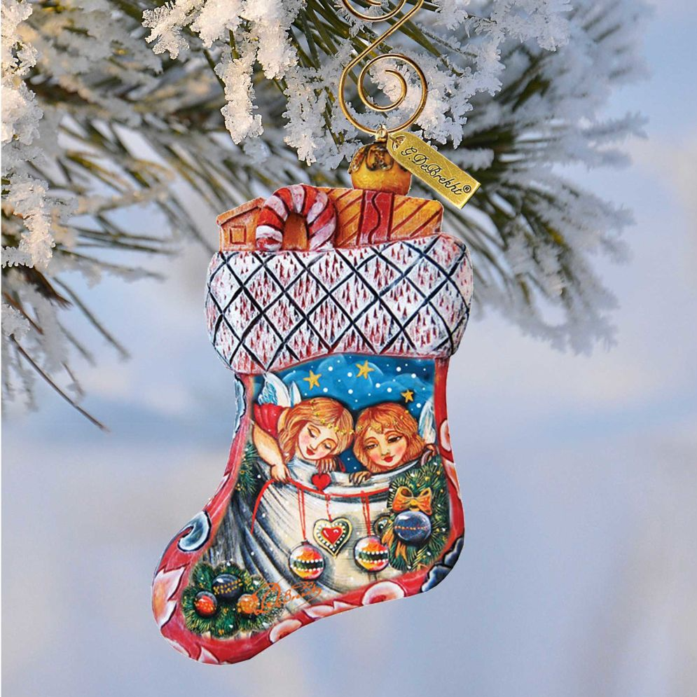Christmas Angel Stacking Sculpted Hand-Painted Ornament by G. DeBrekht - Christmas Decor - 610821 - Che Cose Belle