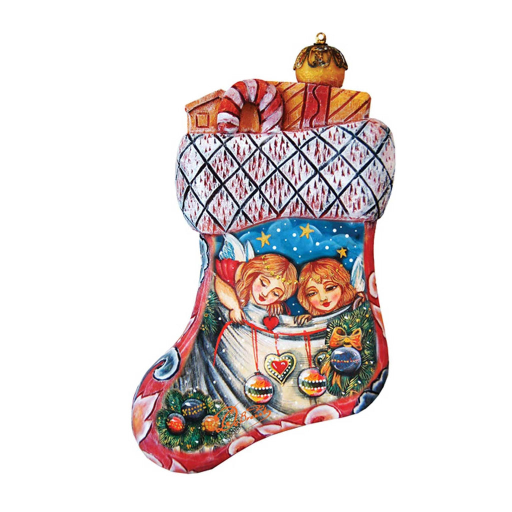 Christmas Angel Stacking Sculpted Hand-Painted Ornament by G. DeBrekht - Christmas Decor - 610821 - Che Cose Belle