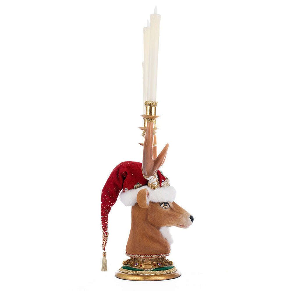 Christmas Ball Deer Head Candelabra by Katherine's Collection - Che Cose Belle