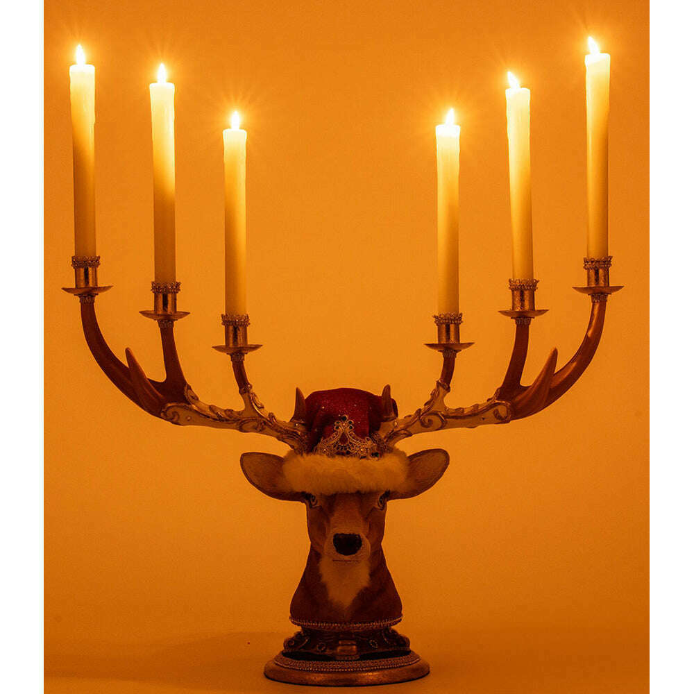 Christmas Ball Deer Head Candelabra by Katherine's Collection - Che Cose Belle