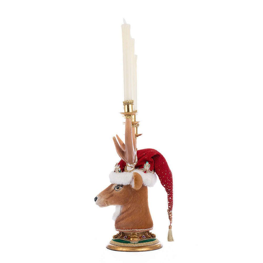 Christmas Ball Deer Head Candelabra by Katherine's Collection - Che Cose Belle
