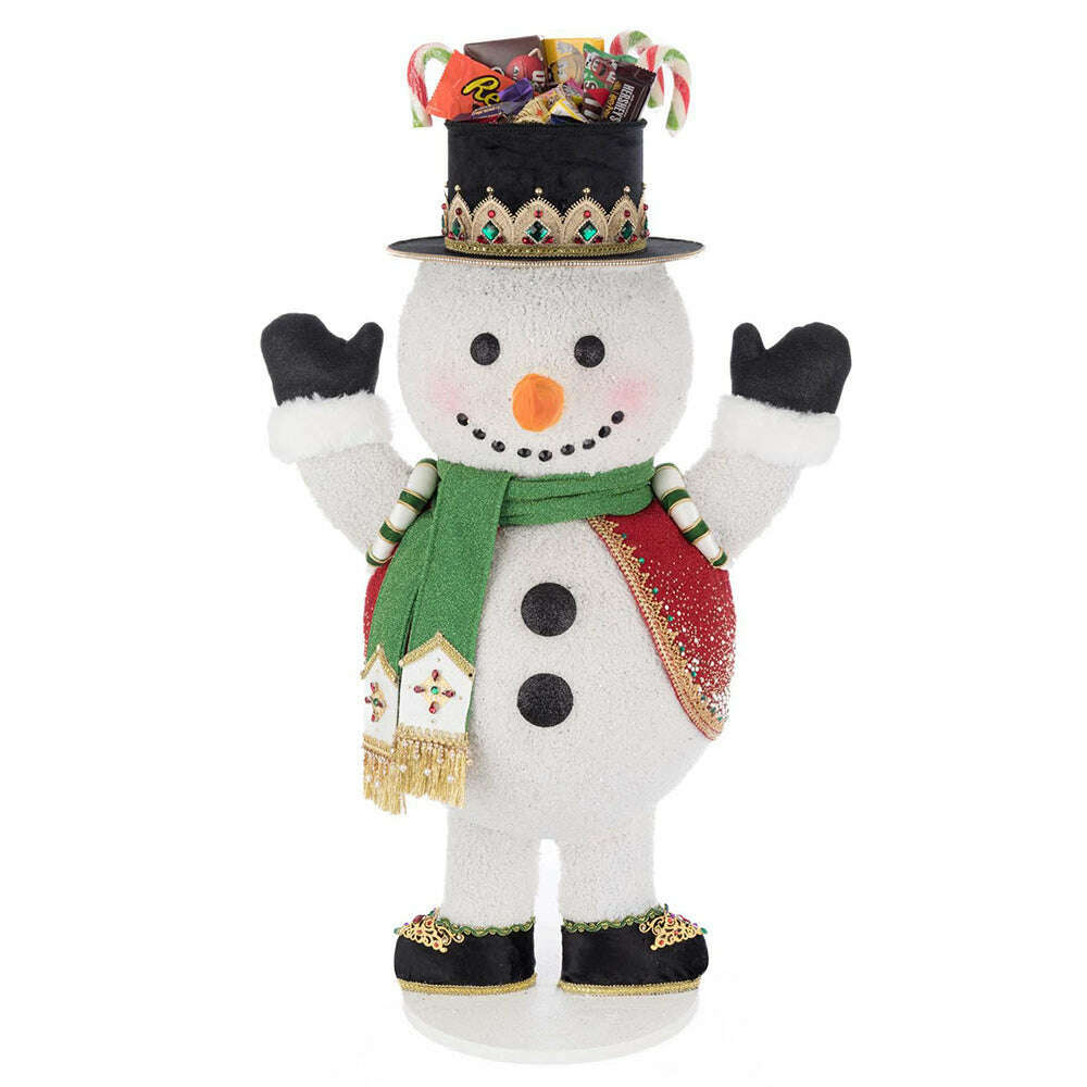 Christmas Ball Snowman Candy Container by Katherine's Collection - Che Cose Belle