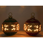 Christmas Ball Tabletop Ornament with Tea Light Assortment of 2 by Katherine's Collection