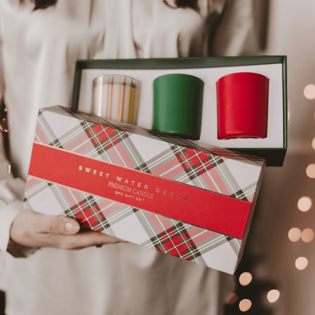 Christmas Candle Gift Box Set (Christmas, Warm and Cozy, Fraser Fir) - Che Cose Belle