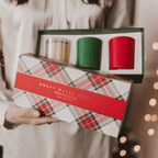 Christmas Candle Gift Box Set (Christmas, Warm and Cozy, Fraser Fir) - Che Cose Belle