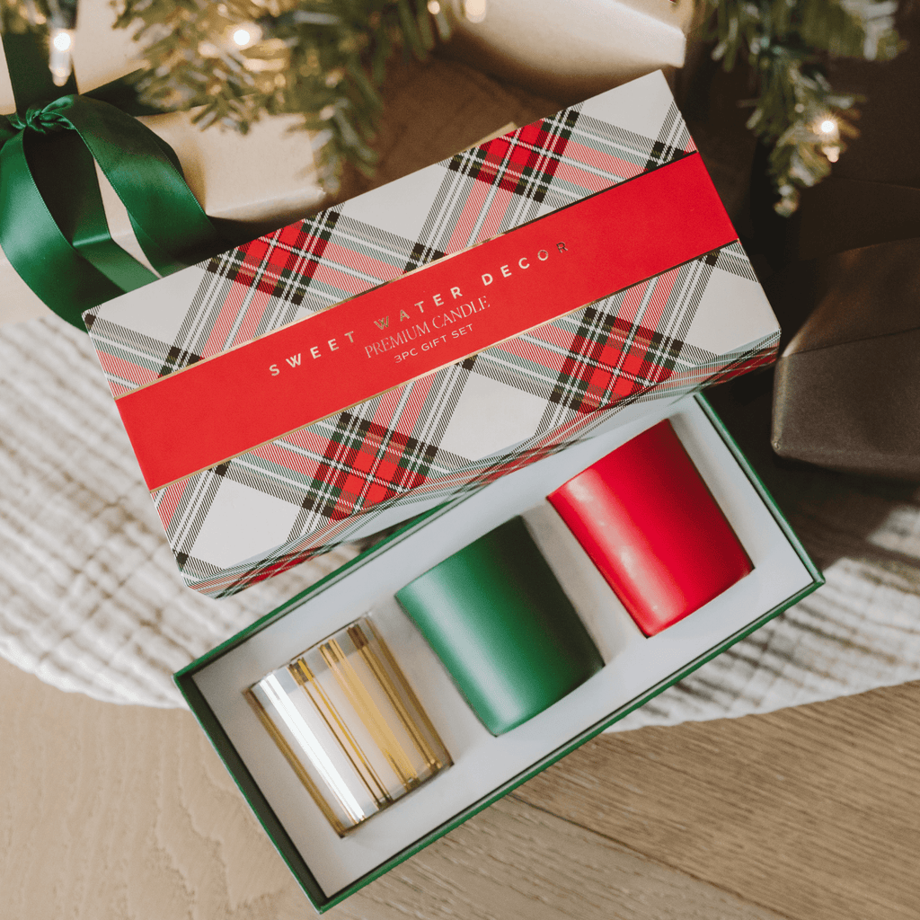 Christmas Candle Gift Box Set (Christmas, Warm and Cozy, Fraser Fir) - Che Cose Belle