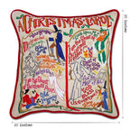 Christmas Carol Hand-Embroidered Pillow by Cat Studio - Che Cose Belle