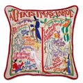 Christmas Carol Hand-Embroidered Pillow by Cat Studio - Che Cose Belle