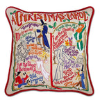 Christmas Carol Hand-Embroidered Pillow by Cat Studio - Che Cose Belle