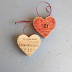Christmas Carol Heart Ornaments - Che Cose Belle