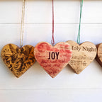 Christmas Carol Heart Ornaments - Che Cose Belle