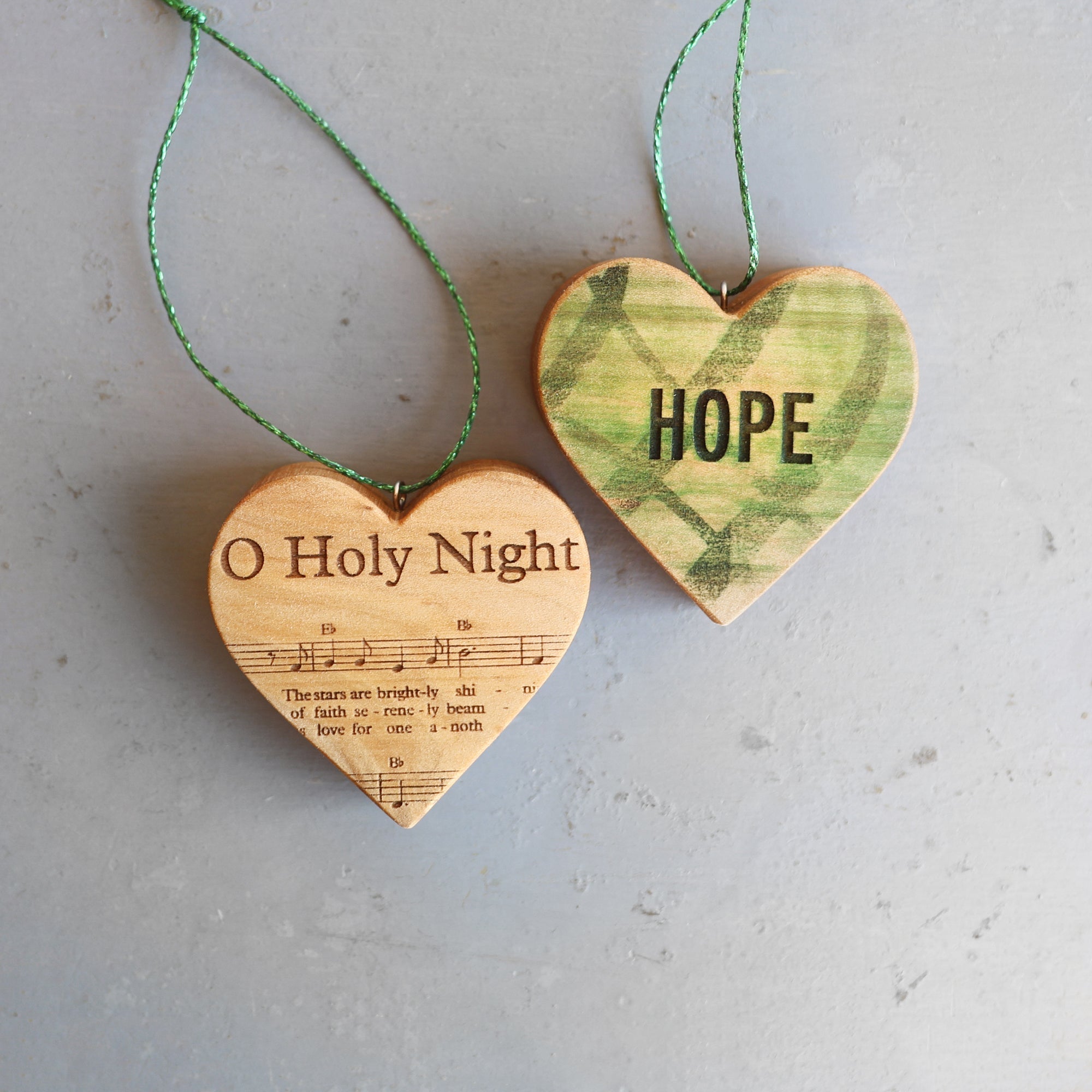 Christmas Carol Heart Ornaments - Che Cose Belle
