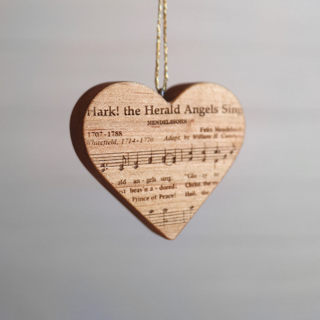 Christmas Carol Heart Ornaments - Che Cose Belle