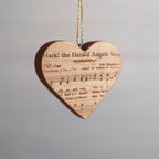 Christmas Carol Heart Ornaments - Che Cose Belle