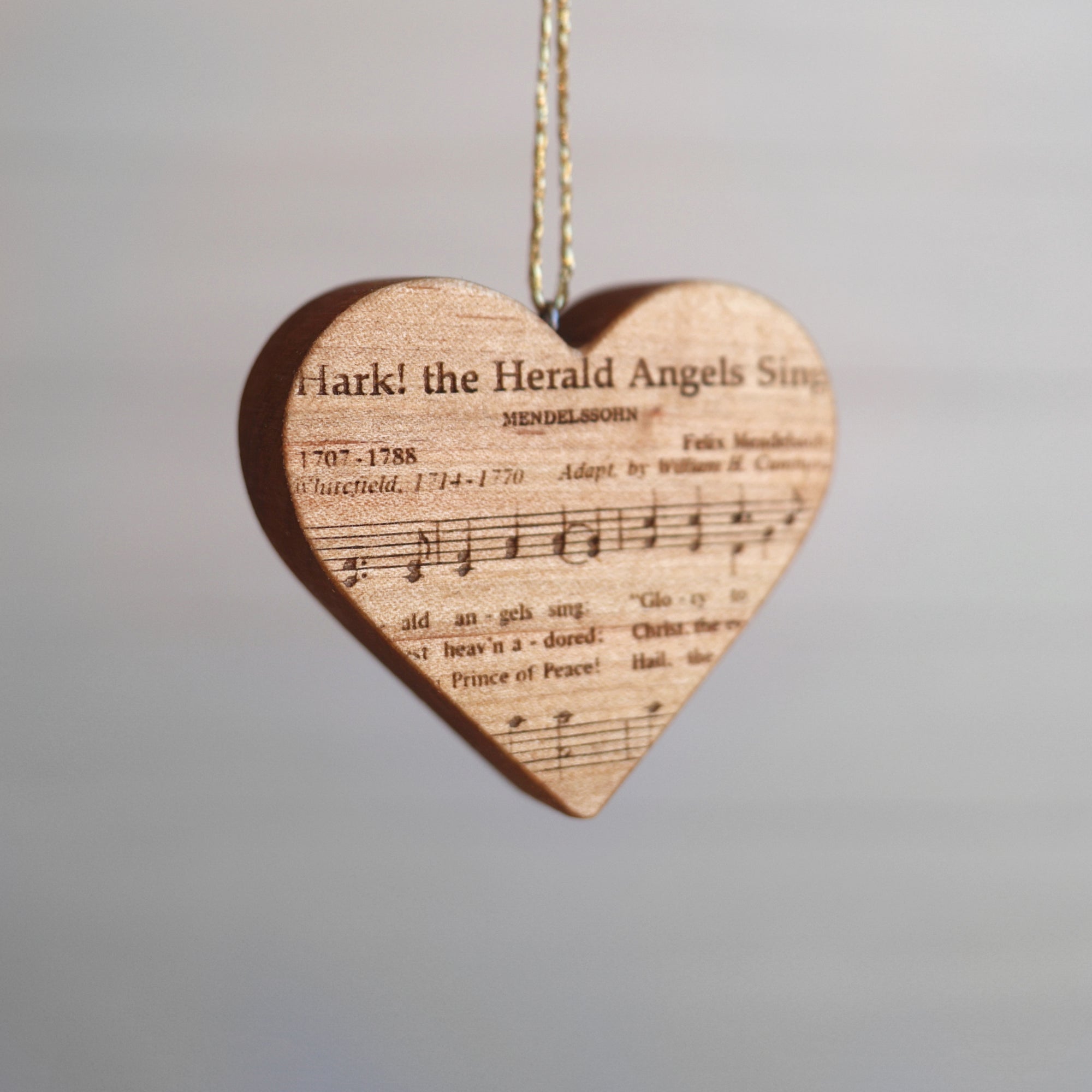 Christmas Carol Heart Ornaments - Che Cose Belle