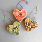 Christmas Carol Heart Ornaments - Che Cose Belle