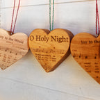 Christmas Carol Heart Ornaments - Che Cose Belle