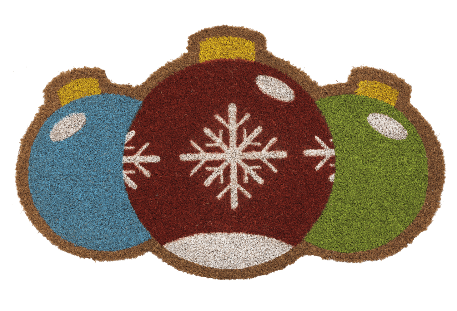 Christmas Coir Doormat - Ornament Trio - Che Cose Belle