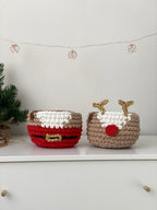 Christmas Deer and Santa Baskets - Che Cose Belle