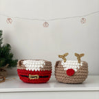 Christmas Deer and Santa Baskets - Che Cose Belle