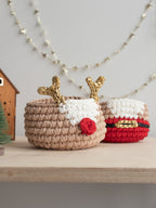 Christmas Deer and Santa Baskets - Che Cose Belle
