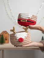 Christmas Deer and Santa Baskets - Che Cose Belle