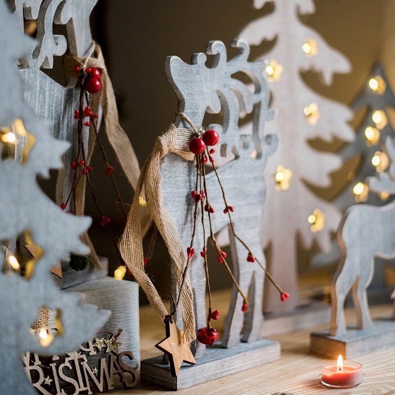 Christmas Desktop Decoration Figurines in Wood - Che Cose Belle
