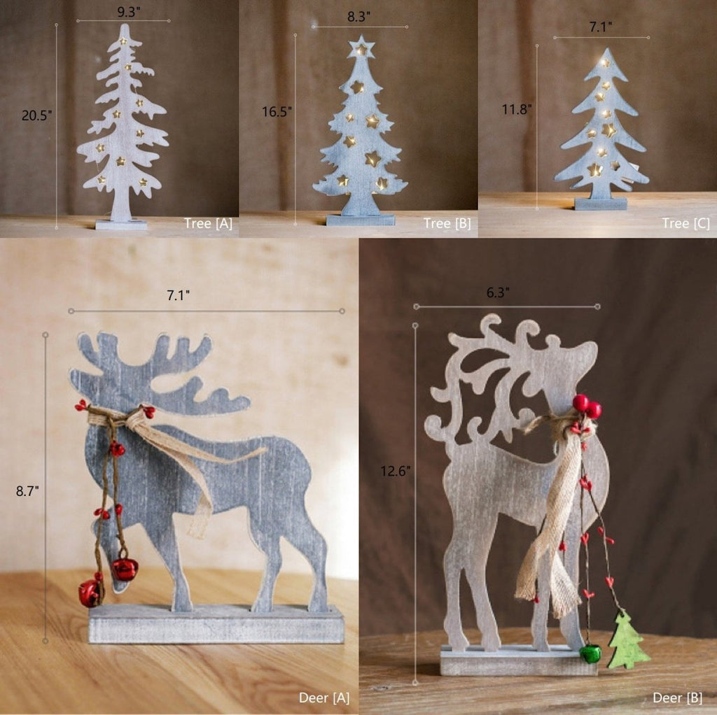 Christmas Desktop Decoration Figurines in Wood - Che Cose Belle