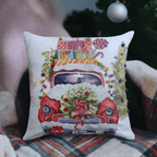 Christmas Embroidered Throw Pillow 20" x 20" - Che Cose Belle