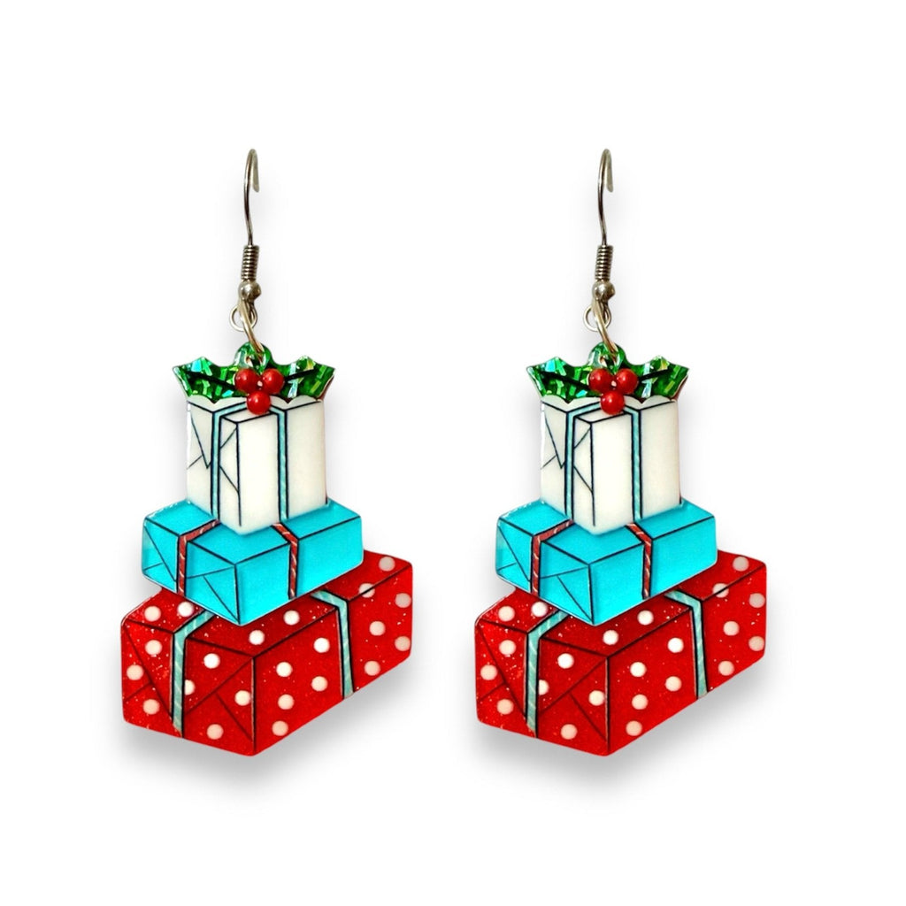 Christmas Happy Mail Earrings by 50's Vintage Dame x Lipstick & Chrome - Che Cose Belle