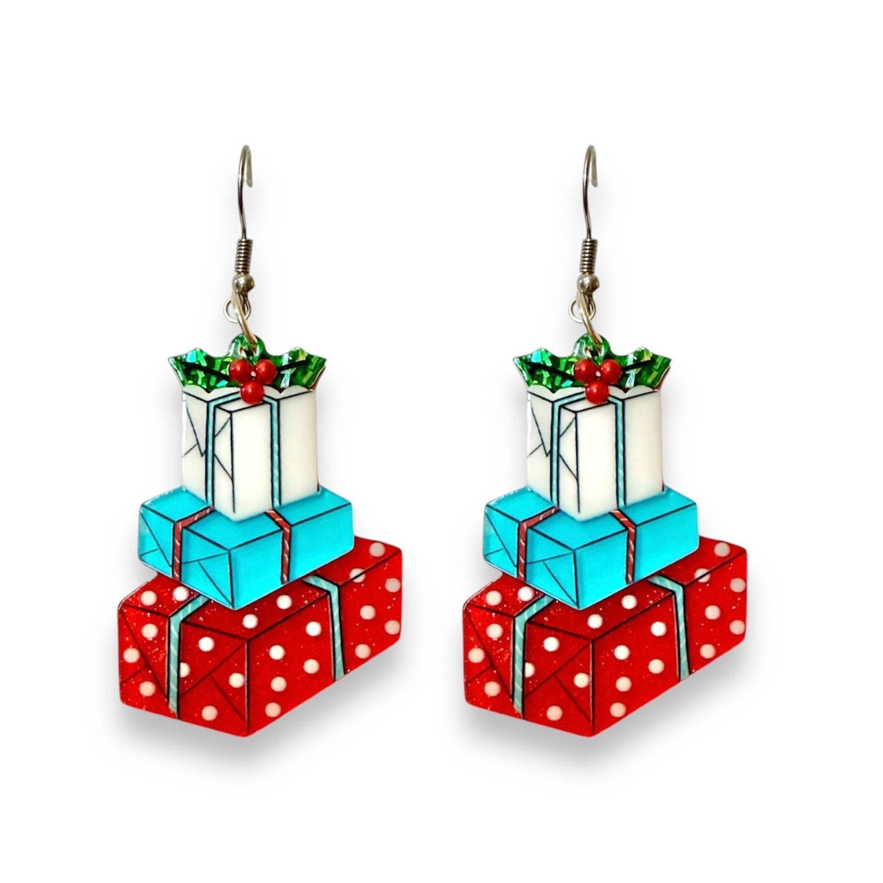 Christmas Happy Mail Earrings by 50's Vintage Dame x Lipstick & Chrome - Che Cose Belle