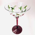 Christmas Holly Martini Glasses - Che Cose Belle